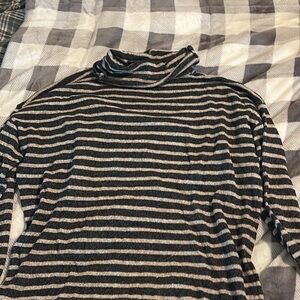 Striped Turtleneck Sweater